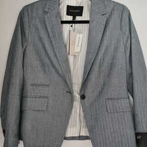 Banana Republic Light Blue/ Grey Herringbone Blazer
